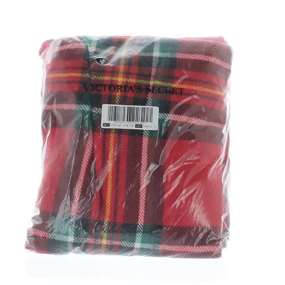 Victoria’s Secret Red Plaid throw blanket - Picture 2 of 3